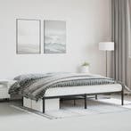 vidaXL Bedframe metaal zwart 200x200 cm, Verzenden