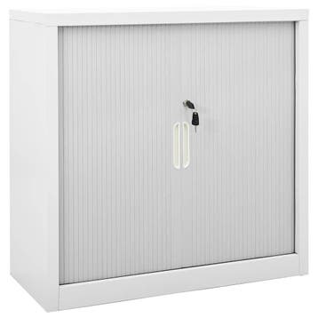 Roldeurkast 90x40x90 cm grijs - Ruimtebesparende schuifde..., Huis en Inrichting, Gebruikt, Verzenden, Meerdere deuren, 50 tot 100 cm