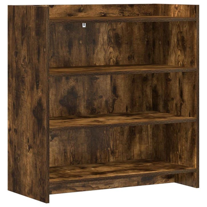 vidaXL Dressoir Gerookt eiken 75 x 36 x 80 cm Bewerkt hout, Huis en Inrichting, Kasten | Dressoirs, Nieuw, Verzenden