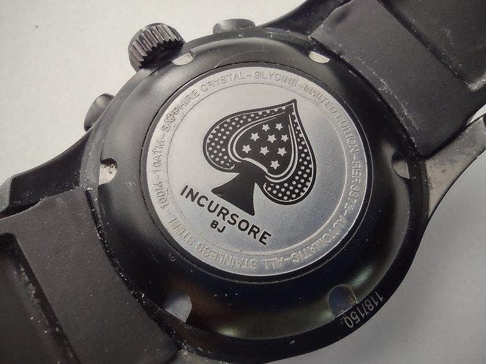 Glycine - Incursore Black Jack Limited Edition Chronograph, Handtassen en Accessoires, Horloges | Heren