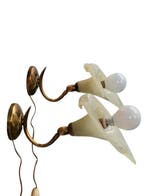 Manifattura Italiana - Wandlamp (2) - messing en glas