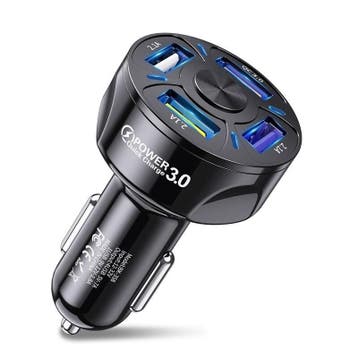 DrPhone QC9 - Autolader 4 Poorten - USB QC3.0 -2.1A -2.1A, Verzenden, Nieuw