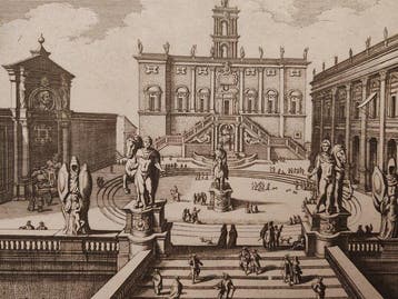 Italië - Rome, uitzicht op Piazza del Campidoglio; Matthäus, Nieuw
