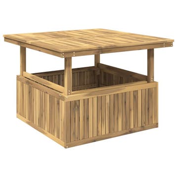 vidaXL Tuinstoel Koffietafel Massief Acaciahout Hoogte, Verzenden, Nieuw