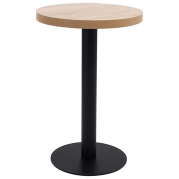 vidaXL Bistrotafel 50 cm MDF lichtbruin, Verzenden, Nieuw