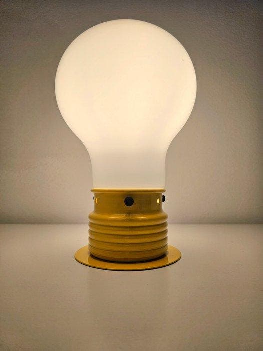 Tafellamp - Opaline glas - Pop Art - Gloeilamp - Space Ag, Antiquités & Art, Antiquités | Éclairage