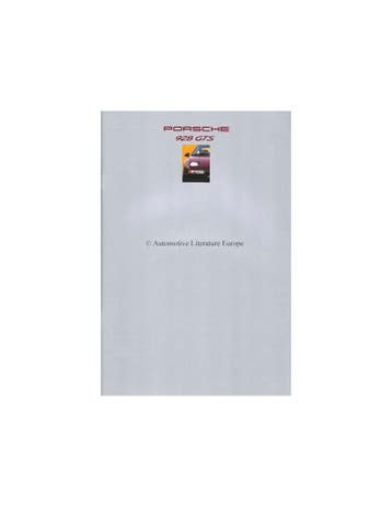 1993 PORSCHE 928 GTS BROCHURE DUITS, Nieuw