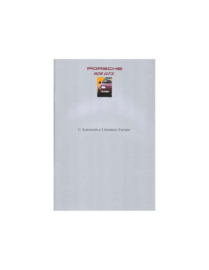 1993 PORSCHE 928 GTS BROCHURE DUITS, Boeken, Auto's | Folders en Tijdschriften