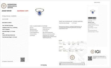 Zonder minimumprijs - Ring - 14 karaat Witgoud - 2.36ct. tw.