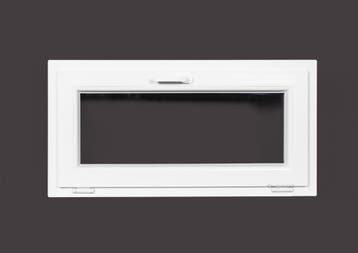 PVC raam kiep b100xh50 cm wit, Ophalen of Verzenden, Gevelraam of Ruit