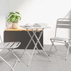 vidaXL Bistrotafel Beige 55 x 55 x 72,5 cm Poedergecoat, Tuin en Terras, Tuintafels, Verzenden, Nieuw
