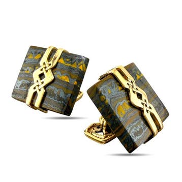 Boutons de manchette - 14 carats Or jaune, Boutons de