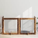 vidaXL Hondenhek met standaarden 4 pcs Oud hout 100 x 100 cm, Verzenden