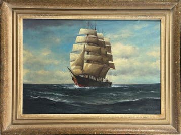 Nederlandse school (XX) - Veliero solcando il mare