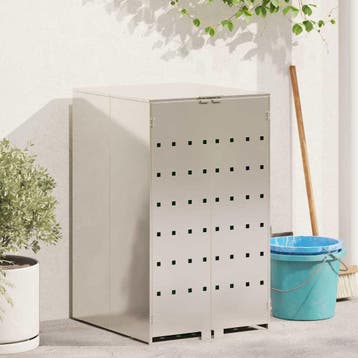 vidaXL Afvalcontainer opslag met gas liftdeksel voor 240L, Verzenden