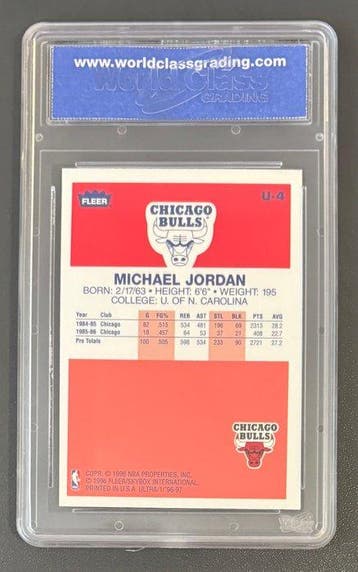 1996/97 Fleer Ultra Decade of Excellence Michael Jordan #U-4