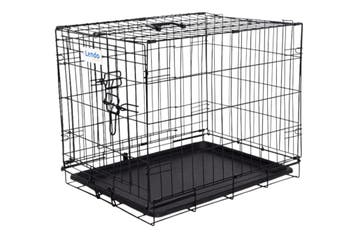Lendo Online Cage pour Chien Pliable 60x43x50 cm Acier Noir, Animaux & Accessoires, Caisses pour chiens
