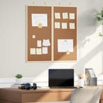 vidaXL Mededelingenbord Bruin 80 x 80 x 1.4 cm Massief, Verzenden