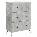 vidaXL Ladekast Betongrijs 66 x 34,5 x 90 cm Bewerkt hout, Verzenden