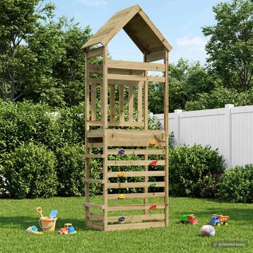 vidaXL Buiten Speeltoren Naturel 53 x 85 x 264 cm, Verzenden, Nieuw
