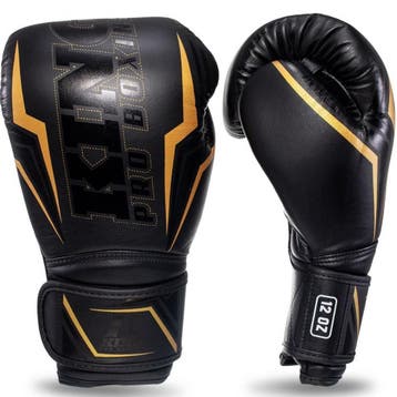 King Pro Boxing Kickboks Handschoenen KPB/BG THOR Leer Zwart, Sport en Fitness, Boksen, Verzenden, Nieuw, Overige