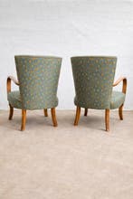 Fully restored - Armchairs & spider table. 1950s -, Antiek en Kunst