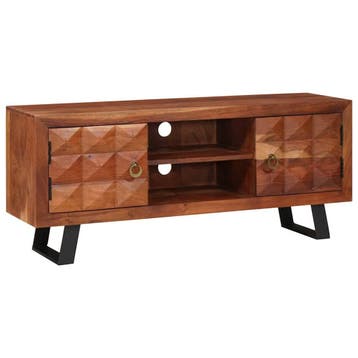 vidaXL TV Kast Honingbruin 112 x 30 x 48 cm Massief, Verzenden, Nieuw
