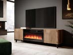 Tv-meubel Modern design met elektrische openhaard 181x42x50, Verzenden