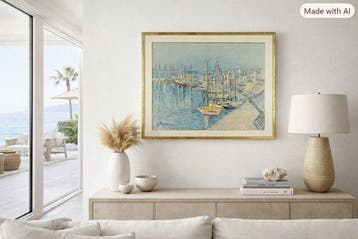 Yvonne Appennini (1928-1998) - Le port de Saint-Tropez, Antiek en Kunst