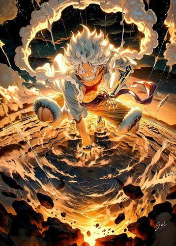 JZL - [XL] “Luffy Gear 5 – The Sun God Awakens, Nieuw