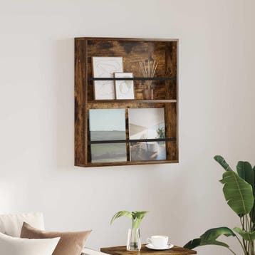 vidaXL Tijdschriftenrek Gerookt eiken 60 x 12 x 70 cm, Verzenden