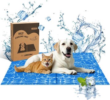 Koelmat Hond & Kat - 120x80 cm - Blauw - Nobleza, Verzenden, Nieuw