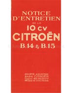 1928 CITROËN B14 & B15 INSTRUCTIEBOEKJE FRANS
