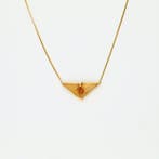 Collier avec pendentif - 8 carats Or jaune - ambre