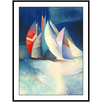 Claude Gaveau (1940) - Voiliers en haute mer