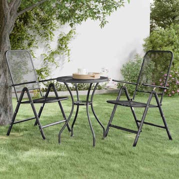 vidaXL Tuintafel Ø60x72 cm metaalgaas antracietkleurig, Jardin & Terrasse, Tables de jardin, Verzenden