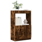 vidaXL Hoge kast 63x33x100 cm bewerkt hout gerookt, Verzenden, Nieuw