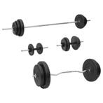 vidaXL Halterset met gewichten 90 kg, Verzenden, Nieuw