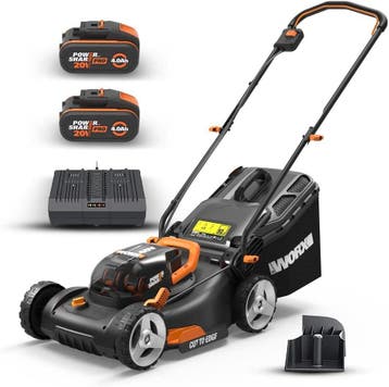 Worx WG743E Accu-grasmaaier | 40cm maaibreedte | Inclusie..., Verzenden, Accu-grasmaaier