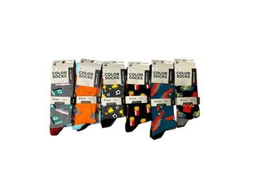 Veiling - Partij Happy color socks mt36-46, Kleding | Heren, Nieuw