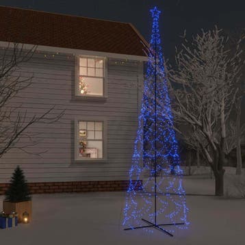 vidaXL Kegelkerstboom 3000 LEDs blauw 230x800 cm, Verzenden, Nieuw