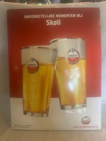 Amstel bier - Reclamebord - blik