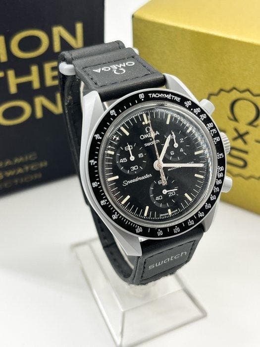 Omega x Swatch - Mission to Moonshine Gold - Sans prix de, Handtassen en Accessoires, Horloges | Heren