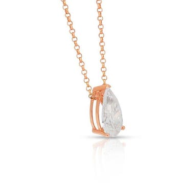 Ketting met hanger - 18 karaat Roségoud - 1.50ct. tw.