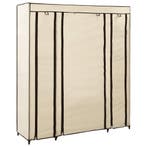 vidaXL Kledingkast met vakken en stangen 150x45x176 cm stof, Verzenden, Nieuw