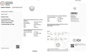 Ring - 18 karaat Witgoud - 2.20ct. tw. Diamant (Natuurlijk)