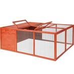 tectake Konijnenhok Murphy, opvouwbaar, met dakopening, 150x, Dieren en Toebehoren, Knaagdieren en Konijnen | Hokken en Kooien