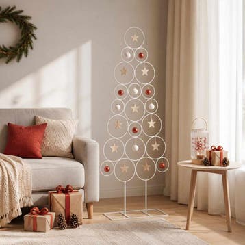 vidaXL Metalen kerstboom KUOPIO 125 cm Staal Wit, Verzenden