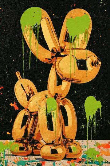 Iconica - Toxic Gold Balloon Dog - unique 1/1 XXL (150 x 100