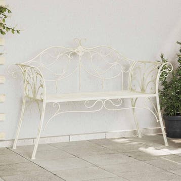 vidaXL Tuinbank 2-Aantal zitplaatsen 130 x 47 x 90 cm Staal, Tuin en Terras, Tuinsets en Loungesets, Verzenden, Nieuw